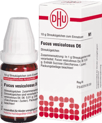 FUCUS VESICULOSUS D 6 globules, thyroid disorders, antidiabetic effects - UKDorf 