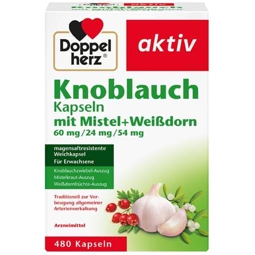 garlic capsules with mistletoe + hawthorn - UKDorf 