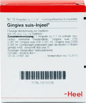 GINGIVA SUIS Injeel ampoules - UKDorf 