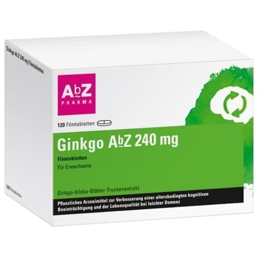 Ginkgo biloba, GINKGO AbZ 240 mg film-coated tablets - UKDorf 