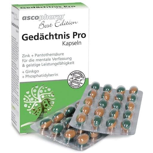 Ginkgo, Phosphatidylserine, Zinc, Pantothenic Acid, BEST EDITION Memory Pro softgels - UKDorf 