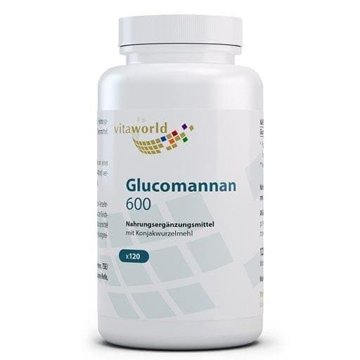 GLUCOMANNAN 600 capsules, konjac root - UKDorf 