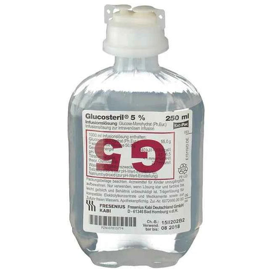 GLUCOSTERIL 5% plastic bottle infusion solution