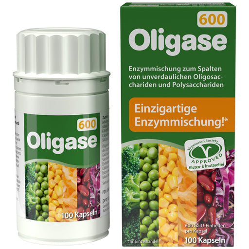 grains, vegetables, legumes, enzymes, alpha-galactosidase, OLIGASE 600 capsules