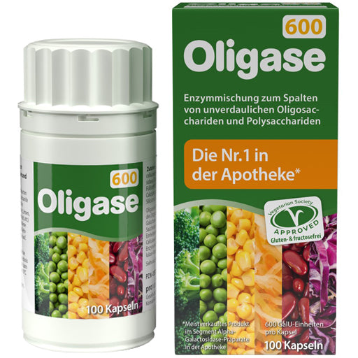 grains, vegetables, legumes, enzymes, alpha-galactosidase, OLIGASE 600 capsules