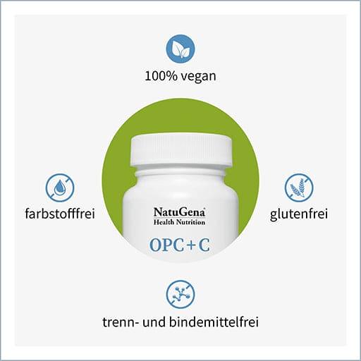 Grape seed extract + vitamin C, OPC+C capsules - UKDorf 