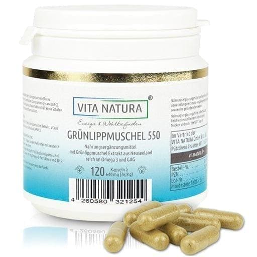 GREEN LIPPED MUSSEL 550mg Vegi Capsules - UKDorf 