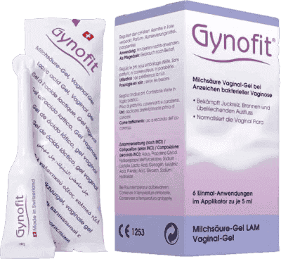 GYNOFIT Vaginal Gel, lactic acid + glycogen, bacterial vaginosis treatment - UKDorf 
