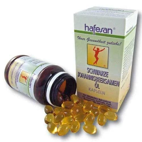HAFESAN black currant seed oil 500 mg capsules - UKDorf 