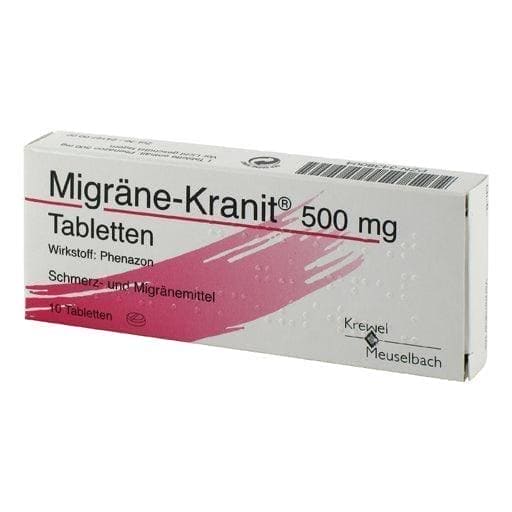 Headache after migraine attack, MIGRAINE, phenazone, KRANIT 500 mg tablets - UKDorf 