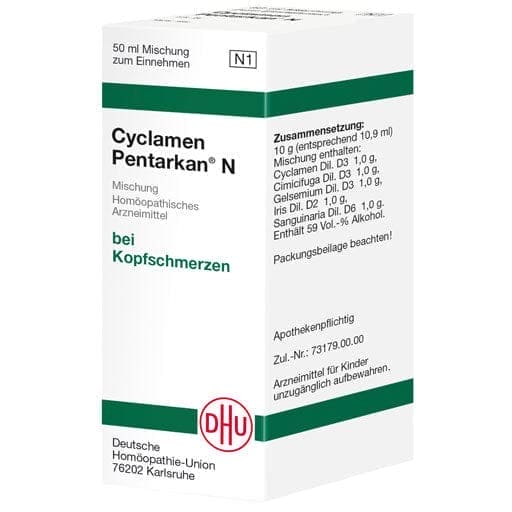 Headache with nausea and dizziness, female climacteric syndrome, CYCLAMEN PENTARKAN N mixture - UKDorf 