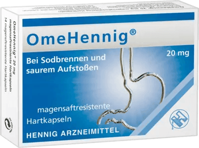 Heartburn, acid reflux, Omeprazole, OMEHENNIG 20 mg - UKDorf 