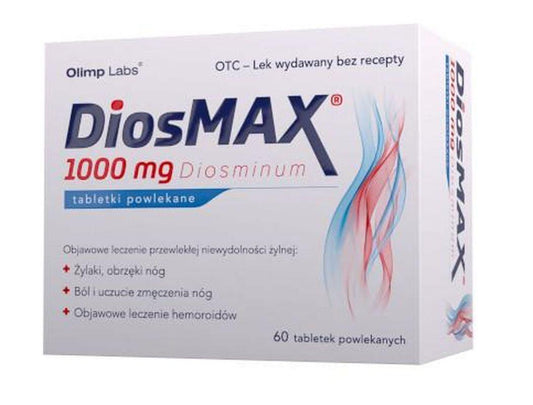 Heavy aching legs and fatigue, DiosMax 1 g 60 - UKDorf 