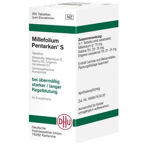 Heavy and/or prolonged menstrual bleeding, MILLEFOLIUM PENTARKAN S tablets - UKDorf 