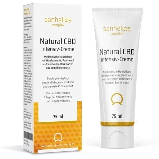 Hemp seed oil, panthenol, SANHELIOS Natural CBD Intensive Cream - UKDorf 