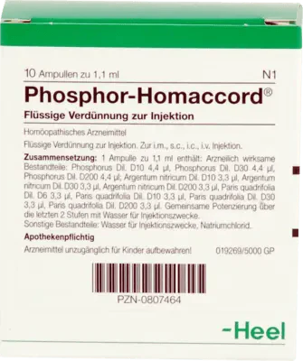 Hoarseness, laryngitis, pharyngitis, petechial bleeding, PHOSPHOR HOMACCORD ampoules - UKDorf 