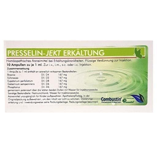 Homeopathic medicine for colds, PRESSELIN-Jekt cold ampoules - UKDorf 