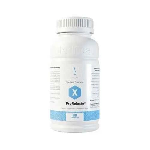 hop cones, lemon balm, lavender, saffron, L-tryptophan, maca root, spirulina DUOLIFE Medical Formula ProRelaxin Capsules