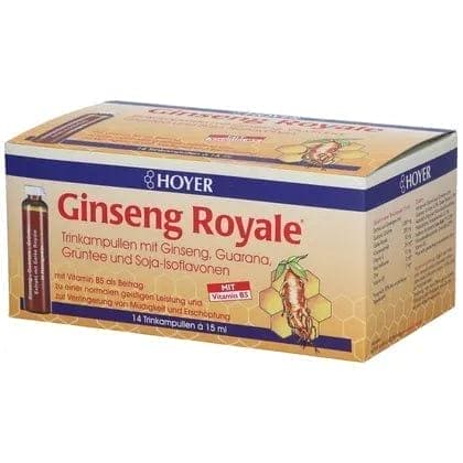 HOYER Ginseng Royale drinking ampoules, Ginseng Root, Guarana Seed extract - UKDorf 
