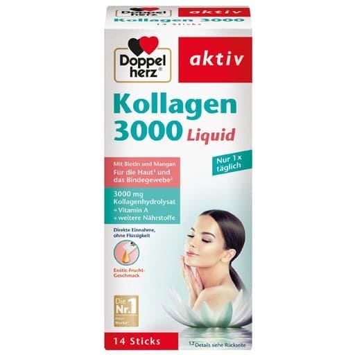 hydrolyzed collagen, Collagen 3000 Liquid Sticks, vitamin A, biotin and zinc - UKDorf 