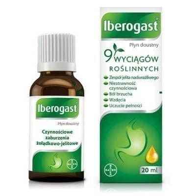 IBEROGAST® Reduce IBS Heartburn Bloating Cramping Nausea Abdominal Pain Gas