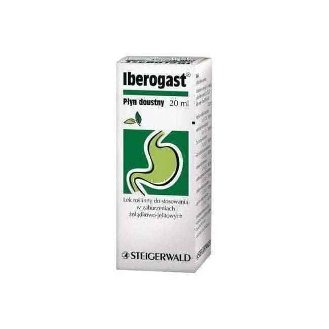IBEROGAST® Reduce IBS Heartburn Bloating Cramping Nausea Abdominal Pain Gas