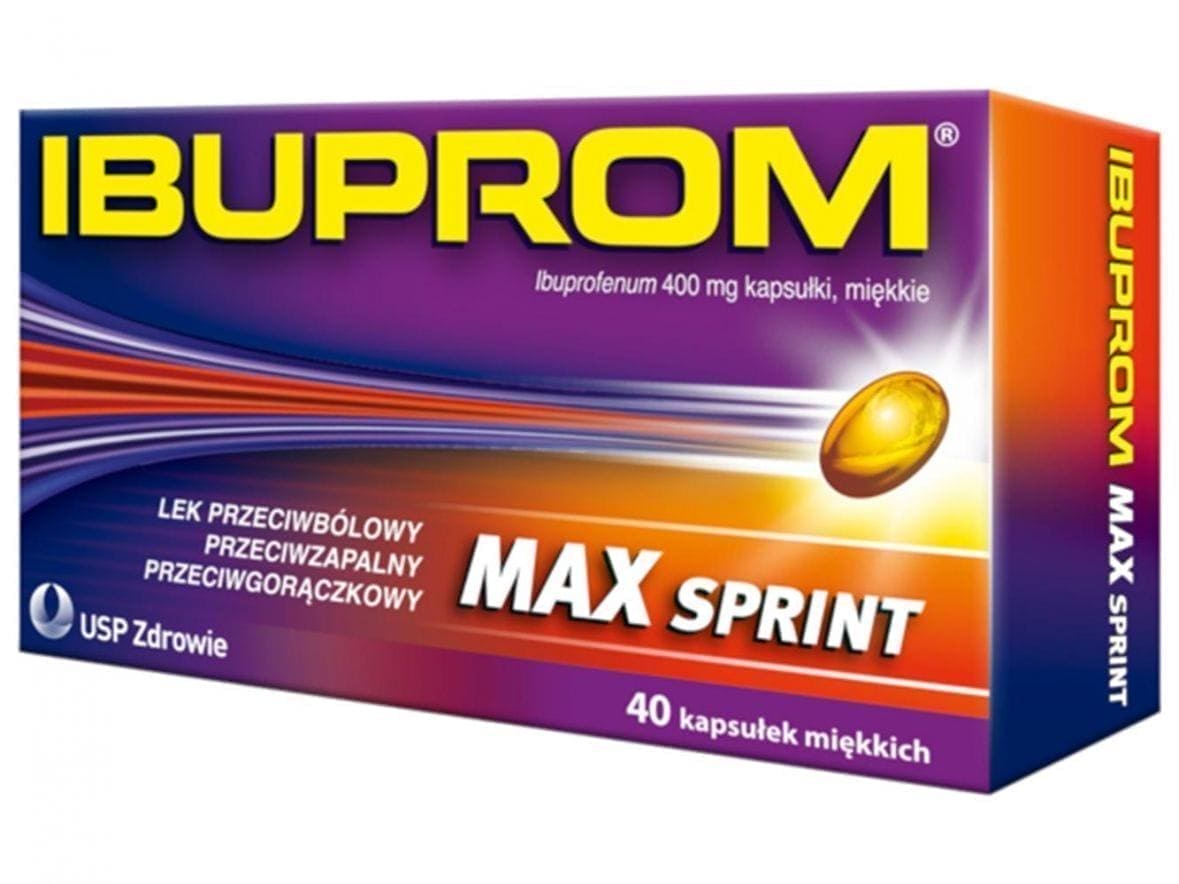 Ibuprom Max Sprint 40 NSAIDs soft capsules, ibuprofen - UKDorf 