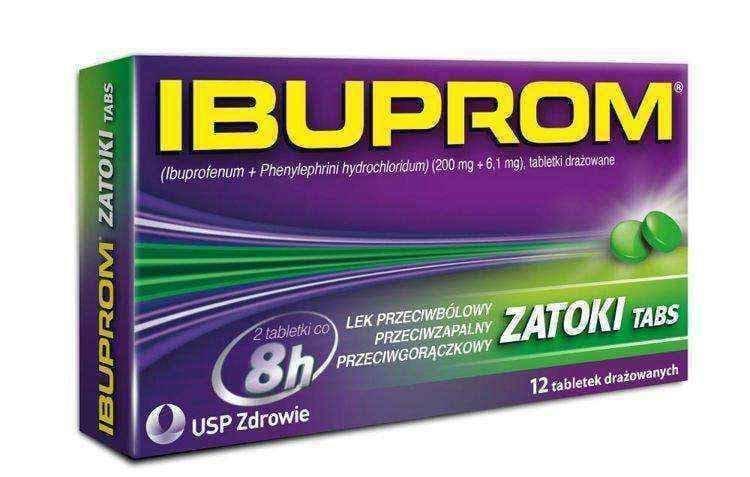 Ibuprom Sinus Tabs x 12 tablets UK