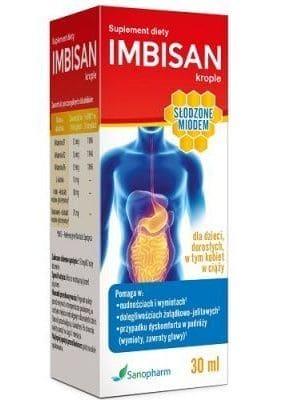 Imbisan, ginger extract, chamomile extract, L-alanine, B vitamins drops - UKDorf 