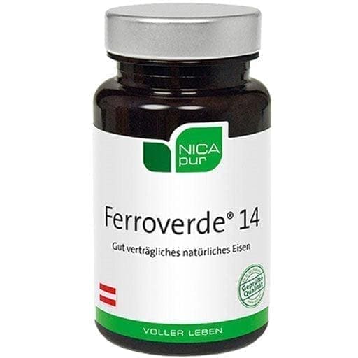 Iron, natural vitamin C from amla extract, Coenzyme Q10, FERROVERDE 14, VEGAN - UKDorf 