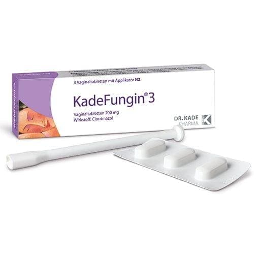 KADEFUNGIN 3 clotrimazole vaginal tablets, fungal infection vagina - UKDorf 