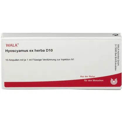 Kidney stones, antispasmodic, HYOSCYAMUS EX Herba D 10 ampoules - UKDorf 