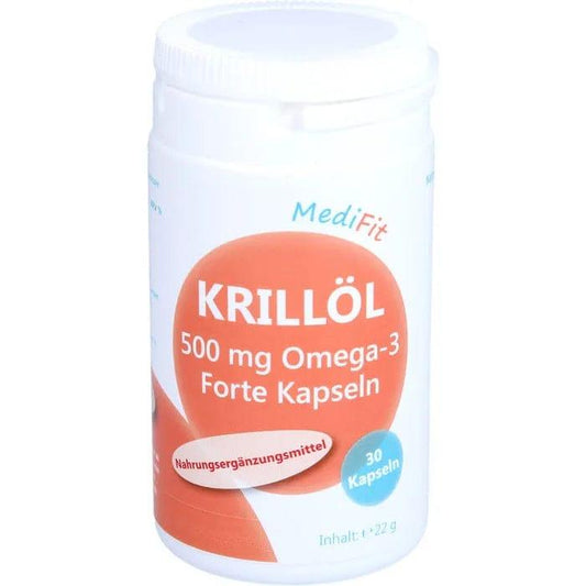 KRILL OIL 500 mg Omega-3 Forte, EPA, eicosapentaenoic, docosahexaenoic acid, DHA - UKDorf 