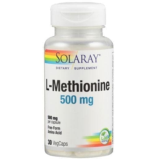 L-METHIONINE 500mg Solaray Capsules - UKDorf 