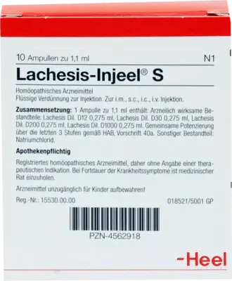 LACHESIS INJEEL S ampoules UK