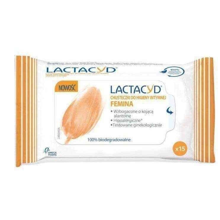 LACTACYD FEMINA wipes x 15 pieces UK