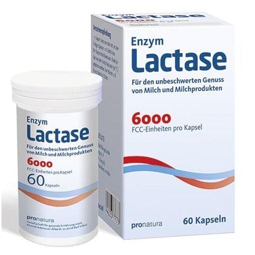 Lactose intolerance, LACTASE 6,000 FCC Capsules - UKDorf 