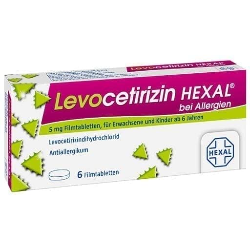 LEVOCETIRIZINE HEXAL for allergies 5 mg film tablets UK