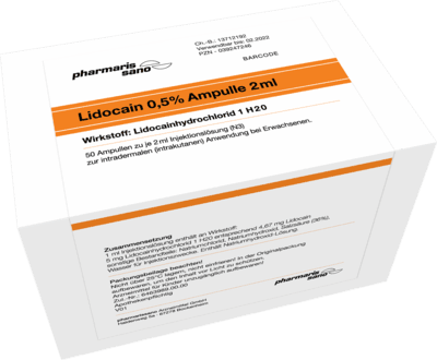 LIDOCAINE, local anesthetic, RÖWO 0.5% ampoules - UKDorf 