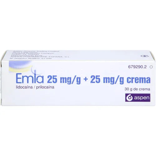 lidocaine 25 mg+prilocaine 25 mg EMLA cream 30 g