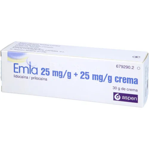 lidocaine 25 mg+prilocaine 25 mg EMLA cream 30 g