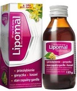 LIPOMAL syrup, diaphoretic in fevers associated with colds, inflammation of the throat and cough UK