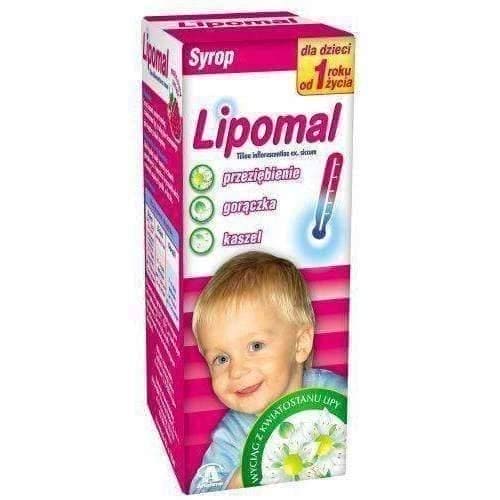 LIPOMAL syrup, diaphoretic in fevers associated with colds, inflammation of the throat and cough UK