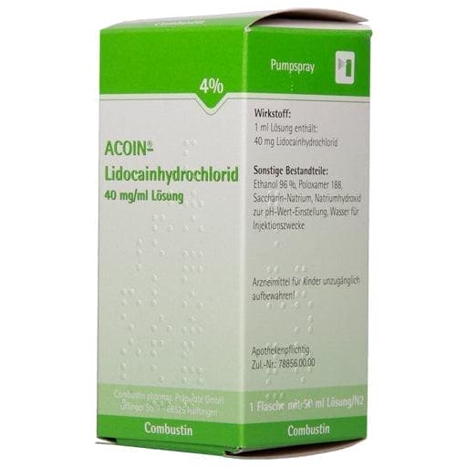 Local anesthetic, ACOIN lidocaine hydrochloride 40 mg, ml solution - UKDorf 