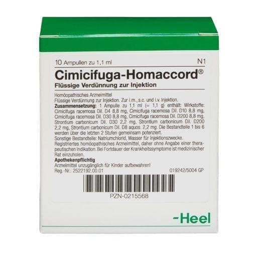 Lower back pain, Osteochondrosis, CIMICIFUGA HOMACCORD ampoules - UKDorf 