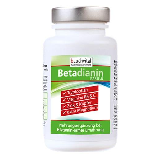 L‑Tryptophan, Vitamins B6, C, zinc, copper, magnesium, BETADIANIN - UKDorf 