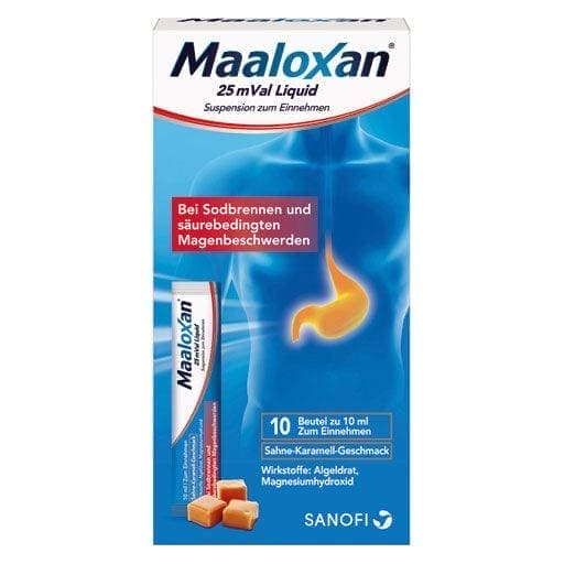 MAALOXAN suspension, gastric or duodenal ulcers, 25 mVal Liquid - UKDorf 