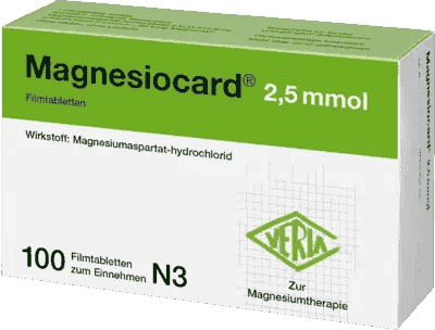 MAGNESIOCARD 2.5 mmol, Magnesium aspartate hydrochloride tablets - UKDorf 