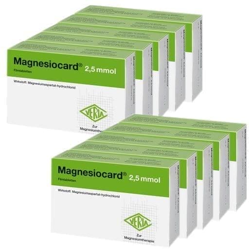 MAGNESIOCARD 2.5 mmol, Magnesium aspartate hydrochloride tablets - UKDorf 