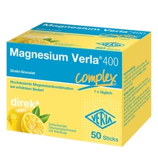 Magnesium citrate, magnesium oxide, MAGNESIUM VERLA 400 Lemon Direct Granules - UKDorf 